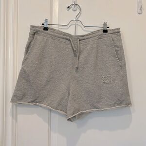 Ganni grey shorts with drawstring